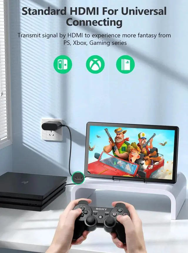 Alt view image 4 of 7 - NEWSOUL Portable Touchscreen Monitor 15.6" 1080P W/ VESA HDMI VGA DVI Industrial Input 2000:1 Contrast Ratio IPS Touch Display