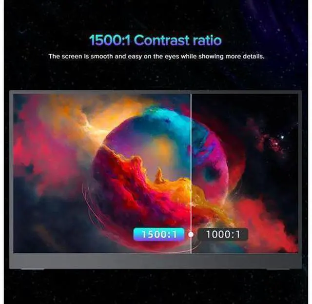 Alt view image 6 of 7 - Uperfect 17.3" 4K UHD IPS Portable Monitor 100% AdobeRGB 500 Nits FreeSync HDR VESA Mountable