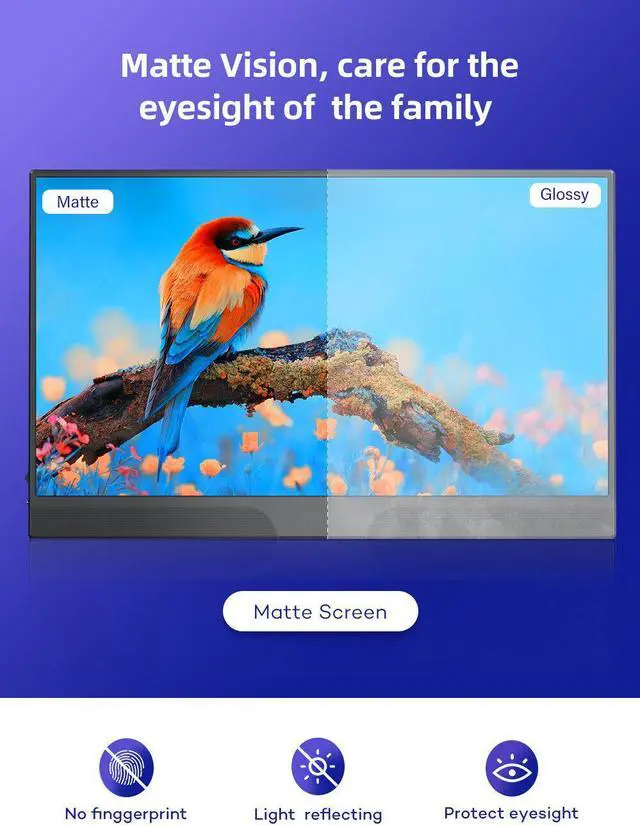 Alt view image 3 of 7 - NEWSOUL 15.6" 1080P Portable Monitor Ultra-Slim 1920*1080 For Laptop Computer