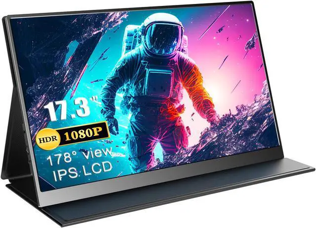Main image of NEWSOUL 1080P Portable Monitor Screen 17.3 Dual USB C VESA Display For Xbox PS