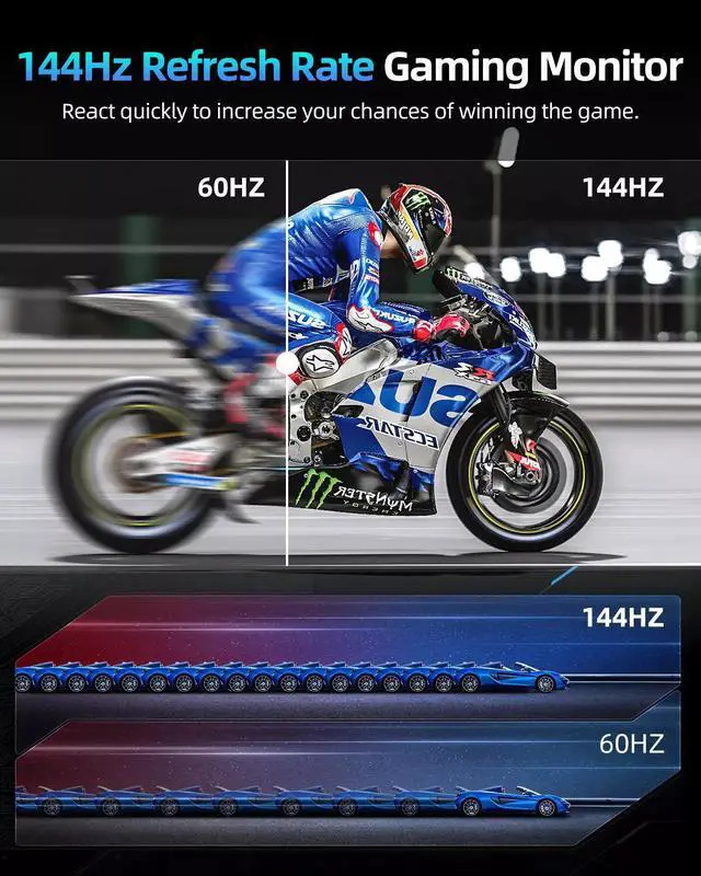 Alt view image 2 of 7 - NEWSOUL Portable Monitor 18" 2K 144Hz Gaming Monitor 2560*1600 Screen For PS 5/Xbox/Handy