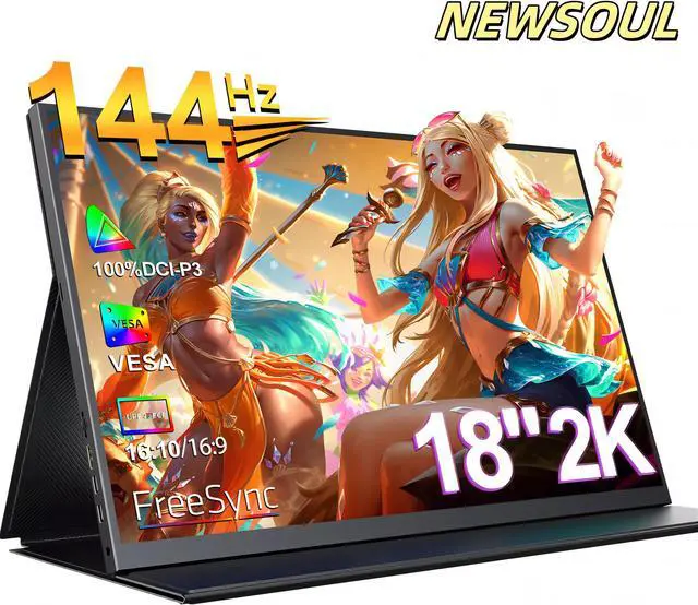Main image of NEWSOUL Portable Monitor 18" 2K 144Hz Gaming Monitor 2560*1600 Screen For PS 5/Xbox/Handy