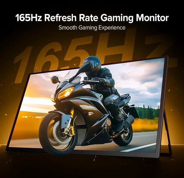 Alt view image 4 of 7 - Newsoul 24.5" 2K QHD 165Hz FreeSync IPS HDR Gaming Portable Monitor with USB-C, HDMI, VESA Mount & 180° Adjustable Stand Perfect for Laptops, Switch, Phones