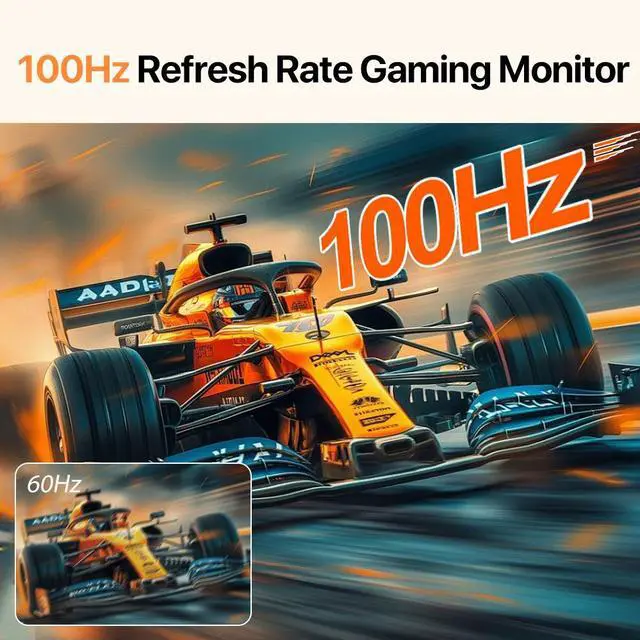 Alt view image 3 of 7 - Newsoul 23.8" 100Hz FreeSync IPS HDR Gaming Portable Monitor with USB-C, HDMI, VESA Mount & 180° Adjustable Stand Perfect for Laptops, Switch, Phones