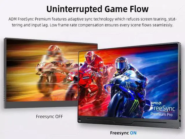 Alt view image 7 of 7 - Newsoul 15.6" 4K UHD FreeSync Monitor with 100% AdobeRGB, 450 Nits Brightness, Dual Type-C, HDMI, VESA Mount & Smart Case