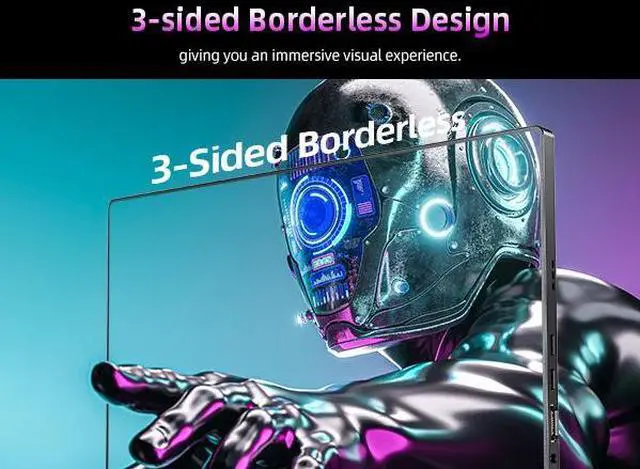 Alt view image 5 of 7 - Newsoul 15.6" 4K UHD FreeSync Monitor with 100% AdobeRGB, 450 Nits Brightness, Dual Type-C, HDMI, VESA Mount & Smart Case