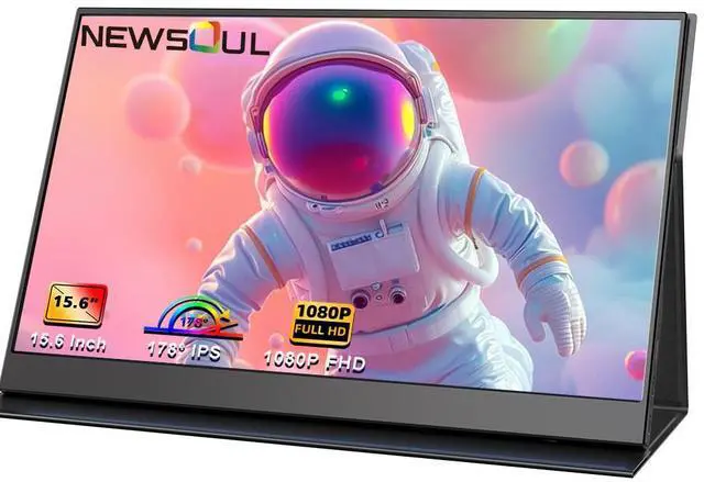 Main image of NEWSOUL 15.6" Portable Monitor 1200:1 HDR NEW FHD Eye-care Portable Gaming Monitor For PS6 Xbox VESA Mount