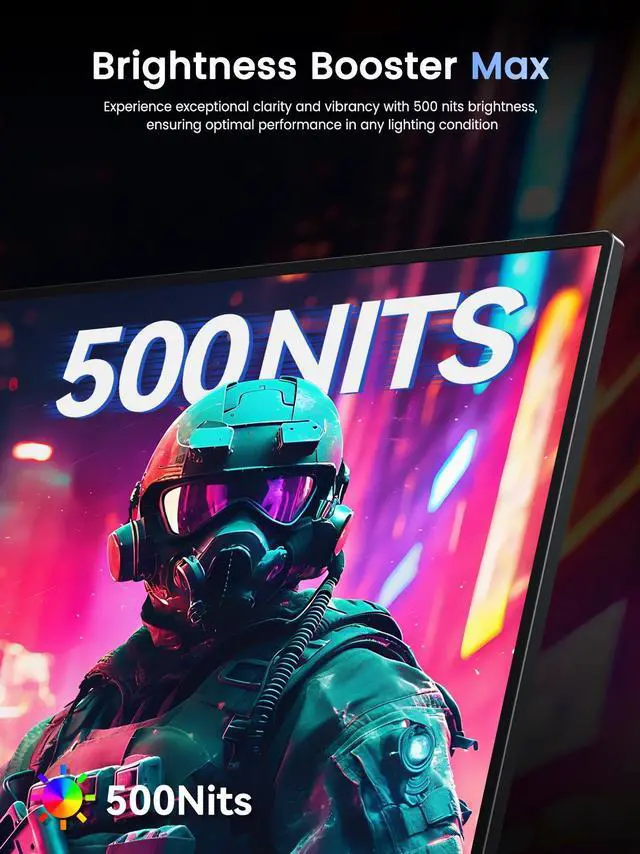 Alt view image 7 of 7 - Newsoul 17.3" 4K UHD Gaming Monitor  120Hz, 0.1ms IPS, HDR 500, 100% DCI-P3, HDMI/USB-C, VESA Mount, Adjustable Stand for PC, PS5, Xbox