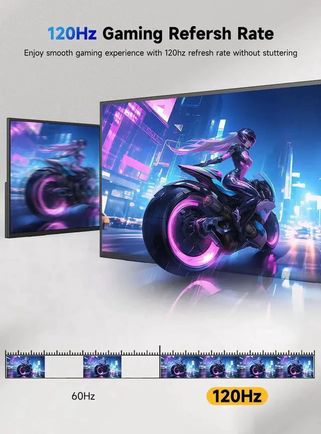 Alt view image 2 of 7 - UPERFECT 24" 120Hz QLED Portable Touchscreen Monitor 1080P FHD 125% sRGB 400 Nits 10-Point Touch HDMI USB-C Adjustable Stand VESA
