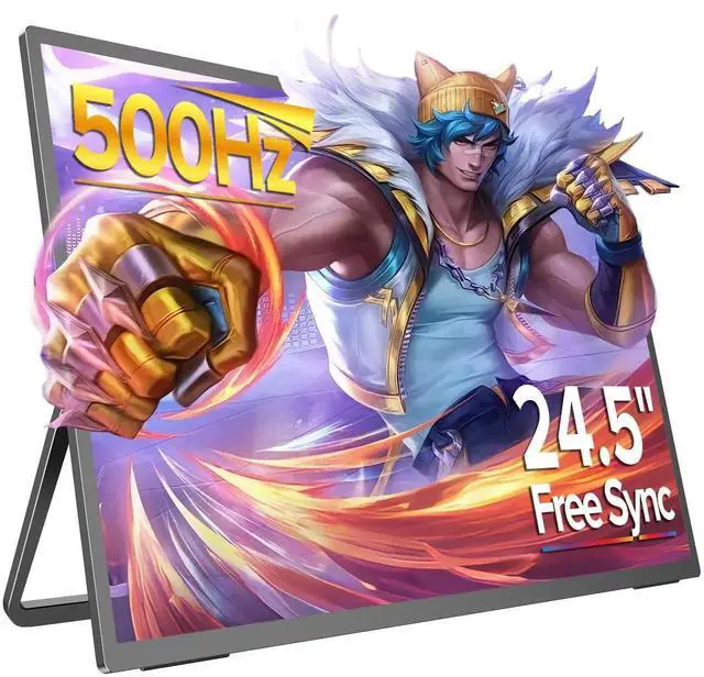 Main image of UPERFECT 24.5" Portable Gaming Monitor 500Hz HDR 600Nits 0.1ms Ultra-Fast Fast IPS Matte Screen, Built-in Stand & Speakers, VESA Mount, USB-C/HDMI/DP for PC & Game Console