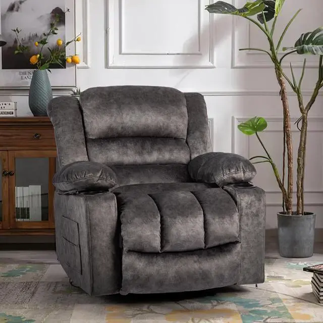 Main image of 36.6'' Recliner Chair Massage Rocker with Heated Modern Ergonomic Lounge 360 Degree Swivel Single Sofa Seat Living Room Lounge Recliners on Clearance Elastic Foam Filling