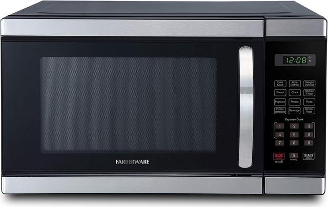 Farberware Countertop Microwave 700 Watts, 0.7 cu ft - Microwave Oven With  LED Lighting and Child Lock - Perfect for Apartments and Dorms - Easy Clean  Stainless Steel 1.1 Cu Ft 