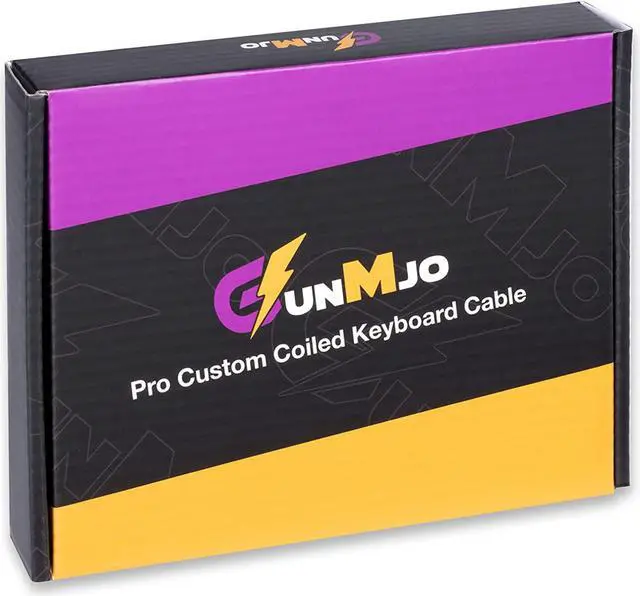 Alt view image 6 of 7 - GUNMJO Pro Custom Coiled USB C Cable for Gaming Keyboard, Double-Sleeved Mechanical Keyboard Cable with Detachable Metal Aviator, 1.5M USB-C to USB-A, Red Color