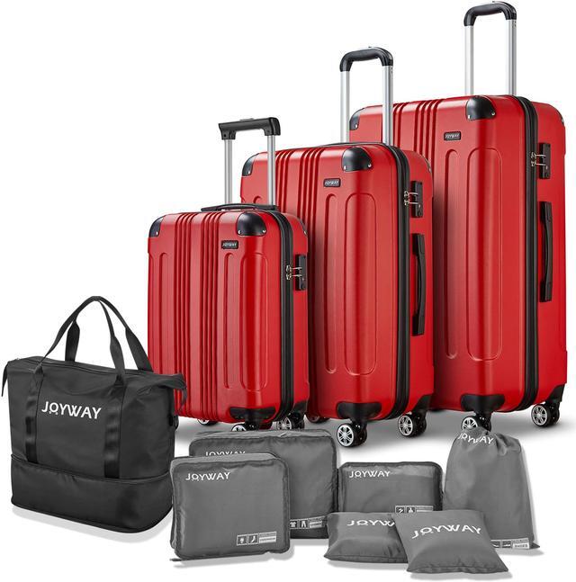 Main image of Joyway 3 Piece Luggage Set Hardside With Spinner Wheels Clearance,20 24 28 Inch Suitcase With TSA Lock For Women Travel Red