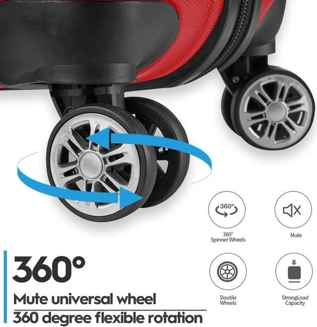 Alt view image 3 of 6 - Joyway 3 Piece Luggage Set Hardside With Spinner Wheels Clearance,20 24 28 Inch Suitcase With TSA Lock For Women Travel Red