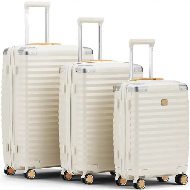 Main image of Joyway 3-piece hard shell luggage set, 20 inch, 24 inch, 28 inch luggage, carry on luggage set, with swivel wheels, travel luggage set