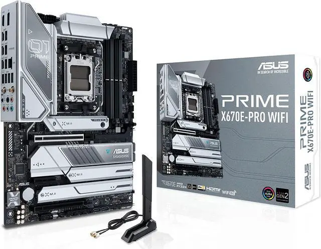 Alt view image 7 of 7 - ASUS Prime X670E-PRO WiFi Socket AM5 (LGA 1718) Ryzen 7000 ATX Motherboard(PCIe® 5.0,DDR5,4X M.2 Slots, USB 3.2 Gen 2x2 Type-C®, USB4® Support, WiFi 6E, and 2.5G Ethernet)