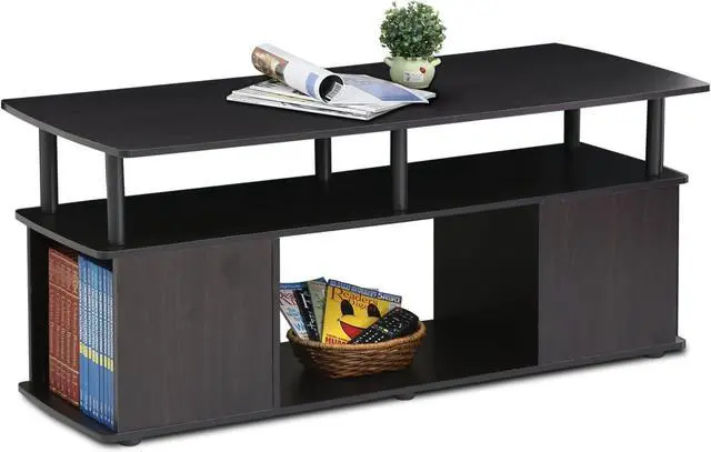Main image of Furinno JAYA TV Stand for TVs up to 50 Inch with Open Storage, Blackwood