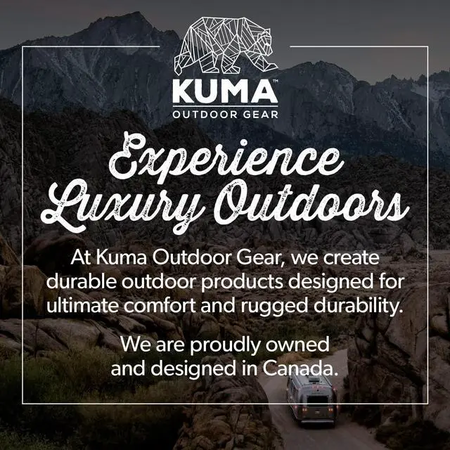 Alt view image 7 of 7 - Kuma Outdoor Gear Lazy Bear Chair with Carry Bag, Ultimate Portable Luxury Outdoor Chair for Camping, Glamping, Sports & Outdoor Adventures (Sierra/Black)