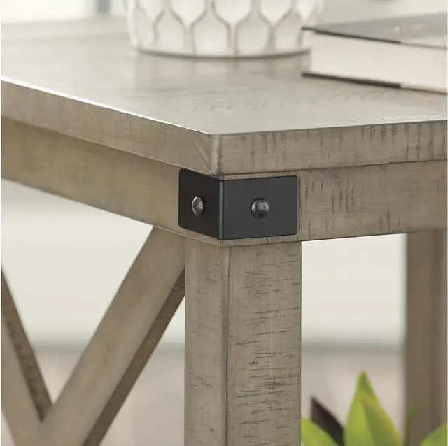 Alt view image 4 of 5 - Signature Design by Ashley Aldwin Rectangular End Table, Rustic Brown