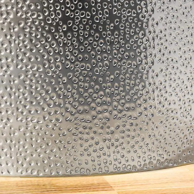 Alt view image 6 of 6 - Christopher Knight Home Rache Modern Round Coffee Table with Hammered Iron, Silver, 26. 00 L x 26. 00 W x 17. 25 H