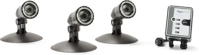 Alt view image 2 of 7 - 84030 Underwater Waterproof Submersible Natural Three-Light LED Spotlight Aquarium Lamp Kit for Fountain Fish Pond, Water Garden, and Landscape Features, 1-Watt Lights