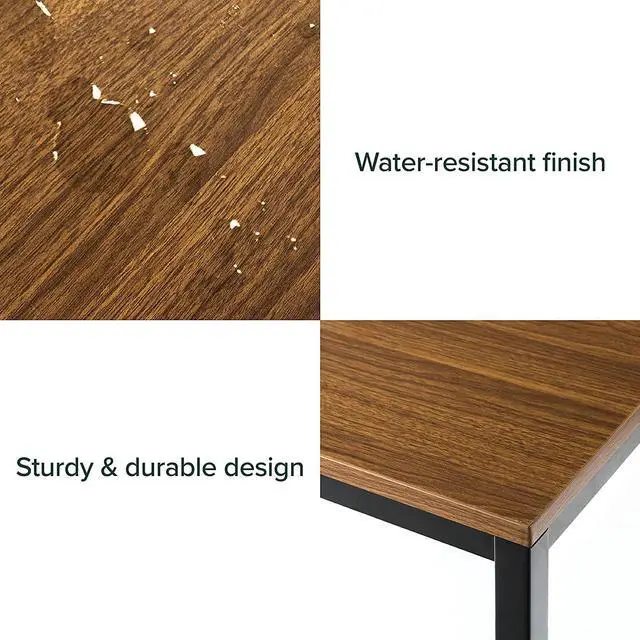 Alt view image 4 of 7 - ZINUS Jennifer 55 Inch Black Frame/ Computer Workstation, Office Desk, Easy Assembly, Brown