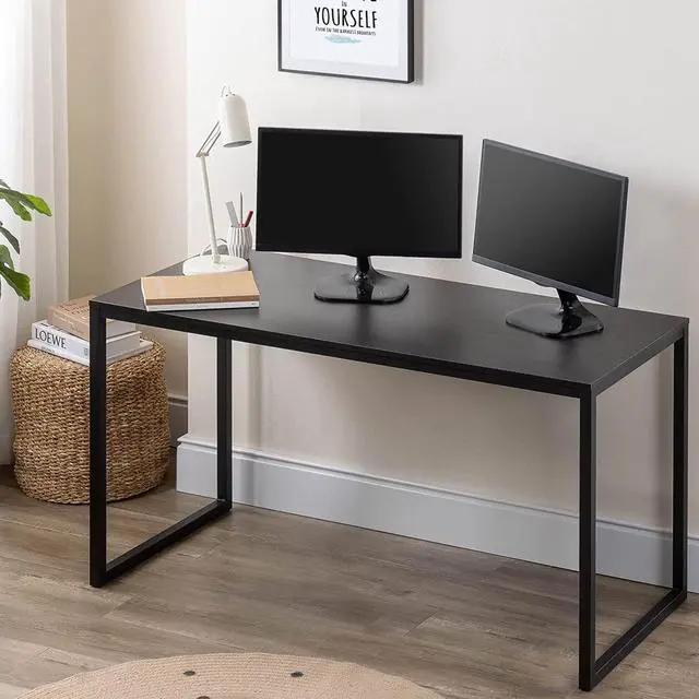 Alt view image 2 of 6 - ZINUS Jennifer 55 Inch Black Frame Desk / Computer Workstation / Office Desk / Easy Assembly, Deep Espresso