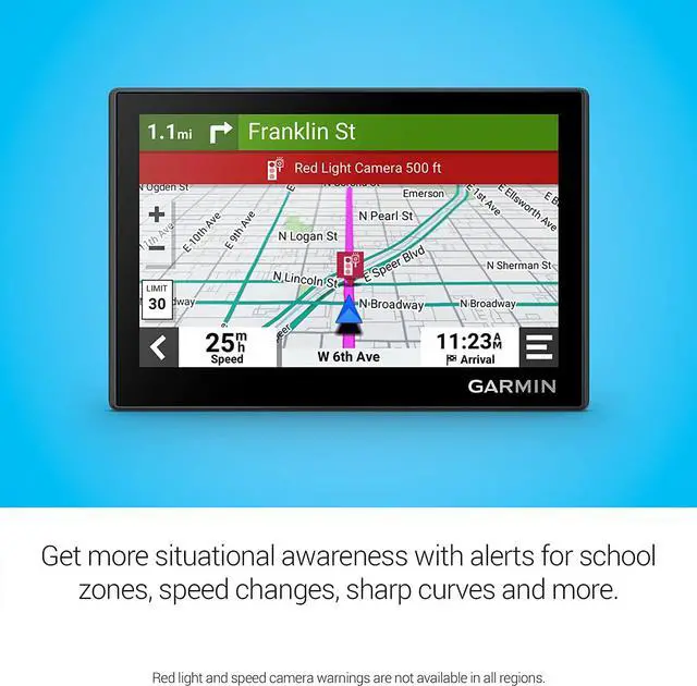 Alt view image 4 of 6 - Garmin Drive 53 GPS Navigator, High-Resolution Touchscreen, Simple On-Screen Menus and Easy-to-See Maps, Driver Alerts