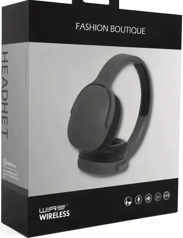 Alt view image 2 of 2 - P2961 Foldable Wireless Over-Ear Headphone, Ergonomic Design Headset, Black