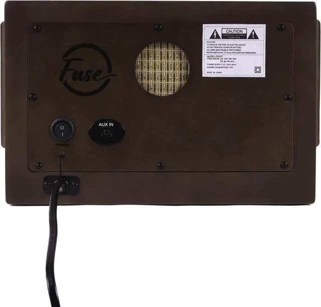 Alt view image 5 of 6 - Fuse VINT Vintage Retro Radio | Wireless Charging Pad | AM/FM Radio Speaker with Bluetooth & AUX Input | Mid-Century Modern Style | Real Handcrafted Ashtree Wood Exterior