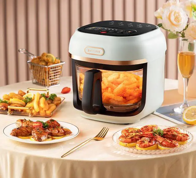 Alt view image 2 of 4 - Visual electric fryer 4L new home glass multifunctional large capacity air fryer