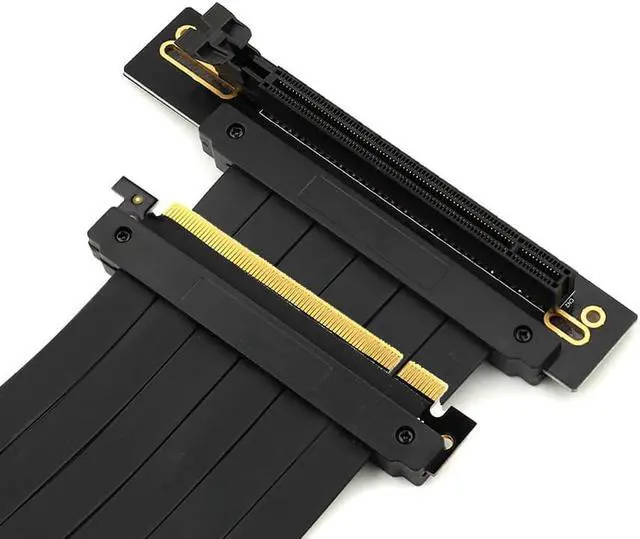 Alt view image 5 of 7 - Graphics Card GPU Vertical Full Speed PCI-E 4.0 x16 Riser Cable High Speed Gen4 Flexible Extender Riser Cable Extension Port 90 Degree Adapter (200mm)