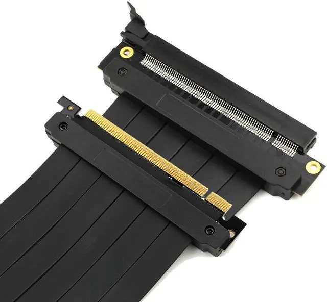 Alt view image 3 of 5 - Gaming PCIe 3.0 16x High Speed Flexible Extender Riser Cable GPU Extension PCI Express Port Extension Card Riser Cable Adapter 100mm Right Angled (90°)