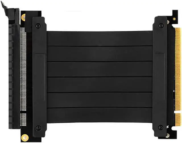 Alt view image 2 of 5 - Gaming PCIe 3.0 16x High Speed Flexible Extender Riser Cable GPU Extension PCI Express Port Extension Card Riser Cable Adapter 100mm Right Angled (90°)