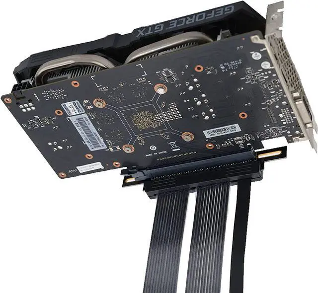 Alt view image 5 of 7 - PCIE 4.0 X16 High Speed Flexible Extender Riser Cable for Vertical Mount GPU Graphics Card Extension Cable PCI-E 4.0 300mm Right Angle (90 °)