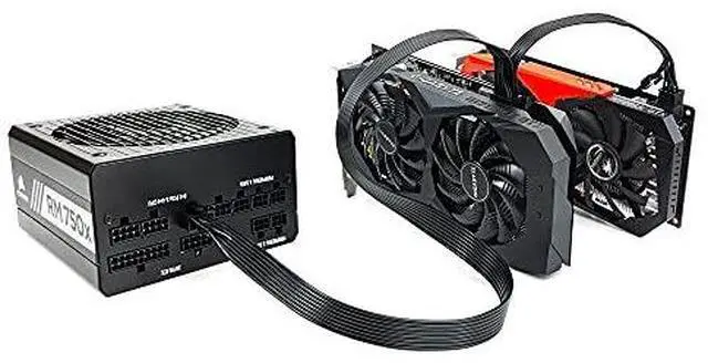 Alt view image 3 of 3 - for Corsair Modular Power Supply Power Adapter Cable ATX CPU 8 Pin Male to Dual PCIe 2X 8 Pin (6+2) Male Power Supply Cable for Graphics Vedio Cards 25 inch+9 inch (63cm+23cm)