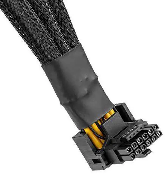 Alt view image 3 of 4 - 16Pin GPU Cable to 3X 8Pin Pcie - 16AWG PCIE 5.0 12VHPWR 600W 90 Degree Right Angle 16 Pin 12+4Pin Power Supply Adapter for RTX 4090 4080 3090TI 4070Ti Graphics Card Type-A(5.9Inch)