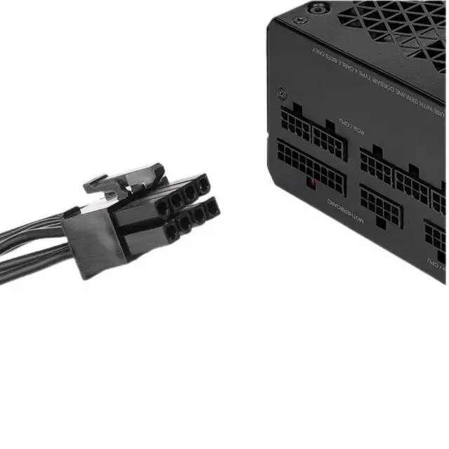 Alt view image 4 of 6 - ATX CPU 8 Pin Male to Dual PCIe 2X 8 Pin (6+2) Male PCI Express GPU Power Splitter Cord Adapter Cable for Corsair Modular PSUs18AWG 63cm+23cm for Corsair RM/HX/AX/SF/CX Series