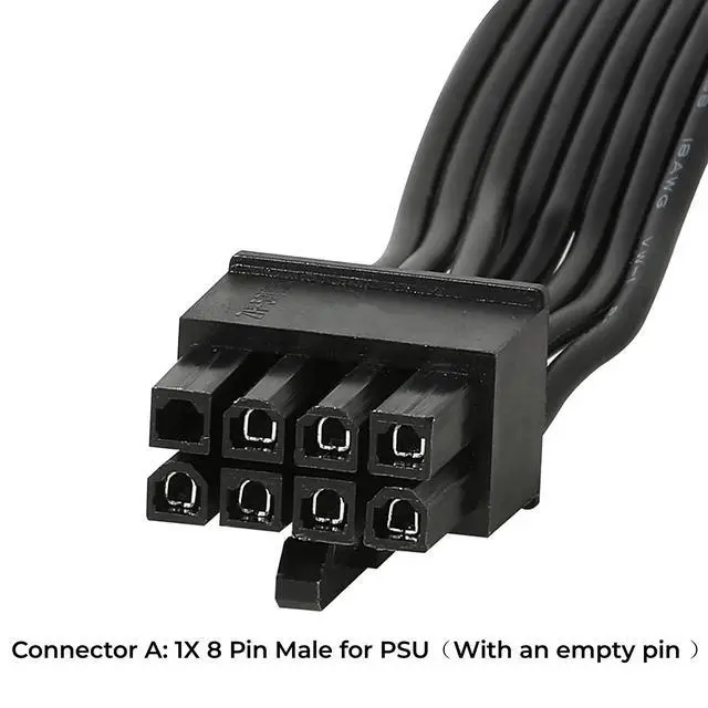 Alt view image 5 of 5 - 2X 8-Pin to 12-Pin GPU Power Adapter Cable for NVIDIA GeForce RTX 30 Series Founders Edition for EVGA G2/G3/G5/G6/P2/T2 & Seasonic Prime/Focus/Vertex Series Modular PSUs 16AWG 23.5inches