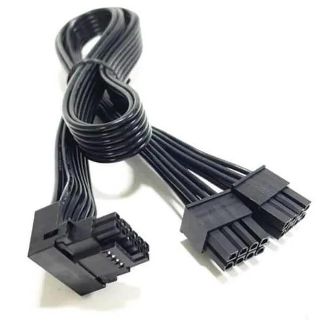 Main image of for Corsair 90° Angled 12VHPWR Cable Dual 8 Pin to 16 Pin 12V-2x6 PCIe 5.0 GPU Power Cord, 16AWG 600W, Type B (4-Pin on Top Design) for RTX 5090/5080/4090 Type3/Type 4 Modular PSUs
