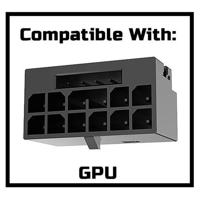 Alt view image 2 of 6 - for Corsair 90° Angled 12VHPWR Cable Dual 8 Pin to 16 Pin 12V-2x6 PCIe 5.0 GPU Power Cord, 16AWG 600W, Type B (4-Pin on Top Design) for RTX 5090/5080/4090 Type3/Type 4 Modular PSUs