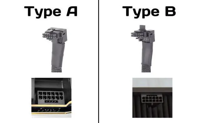 Alt view image 3 of 7 - 12VHPWR 16 Pin 12+4 pin GPU Cable to 4X 8 Pin PCIe 5.0 Extension 90 Degree Angle Sleeved Adapter for GeForce RTX 4090 4080 4070Ti 3090Ti Graphic Card 5.9-inch (Type B)