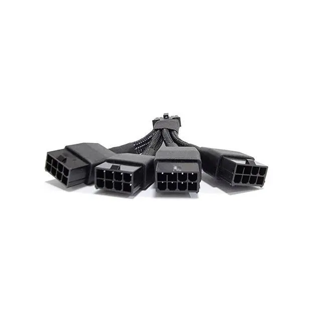 Alt view image 3 of 7 - PCI-e 5.0 Extension Cable, RTX 4090 4080 16Pin(12+4) Male to 4x8Pin Female 12VHPWR Cable PCIE GPU Power Sleeved Extender Cord Compatible with GeForce RTX 4090/4080/3090Ti (3.94inch)