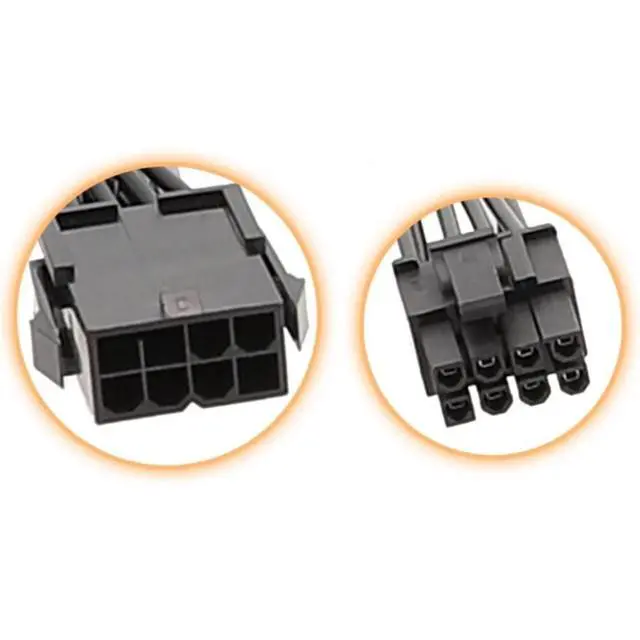 Alt view image 3 of 3 - for NVIDIA Graphics Card Power Cable 030-0571-000 CPU 8 Pin Male to Dual PCIe 8 Pin Female Adapter for Tesla K80/M40/M60/P40/P100 4 inches(10cm)