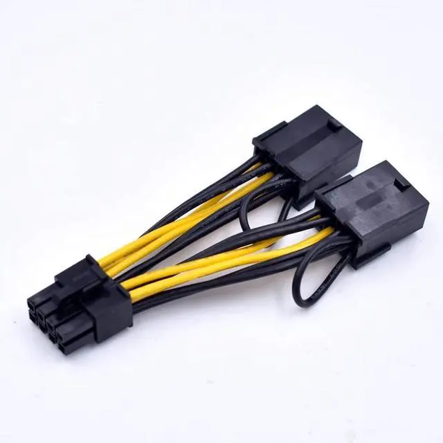 Alt view image 2 of 3 - for NVIDIA Graphics Card Power Cable 030-0571-000 CPU 8 Pin Male to Dual PCIe 8 Pin Female Adapter for Tesla K80/M40/M60/P40/P100 4 inches(10cm)