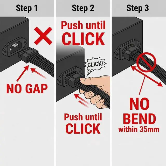 Alt view image 6 of 7 - 12VHPWR Cable for Corsair Type 3/Type 4 PSU 600W PCIe 5.0 GPU Power Cable, Dual 8 Pin to 16 Pin 12V-2x6 12+4 Pin, 16AWG 60cm (24in), for RTX 5090/5080/4090/4080/4070 Ti/3090Ti