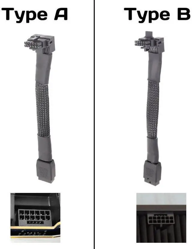Alt view image 2 of 4 - ATX 3.0 PCI-e 5.0 12VHPWR 16Pin Right Angle Adapter Female to Male Extension Cable, 16AWG 600W 12VHPWR 90 Degree Adapter for Graphic Card GPU 12+4pin RTX 3090Ti 4070Ti 4080 4090 (Type A) 7inch