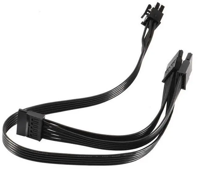 Alt view image 2 of 3 - 6 Pin Male to 3X 15 Pin SATA Female Hard Drive Power Adapter Cable for Seasonic Antec Modular Power Supply 20-in