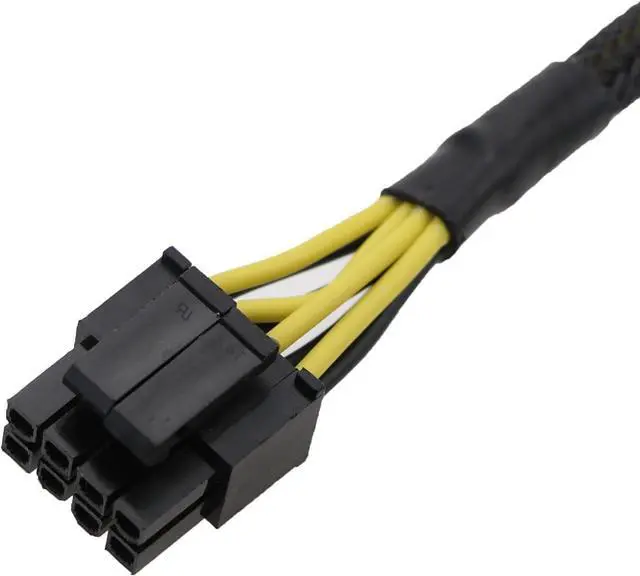 Alt view image 2 of 4 - ATX 4 Pin to Motherboard CPU 8 Pin (4+4 Detachable) Converter Adapter Extension Sleeved Cable for Power Supply with ATX 4 Pin Port 9.5-inch